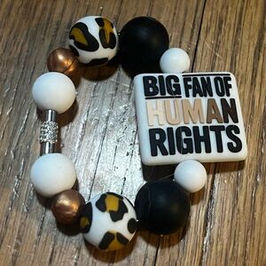 Handmade human rights inclusion Beaded Tumbler cup handle accessory charm